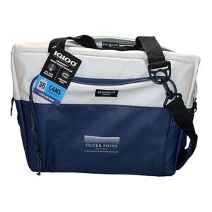 IGLOO Seadrift Snap Down Cooler Bag 36 Can Navy White NWT
